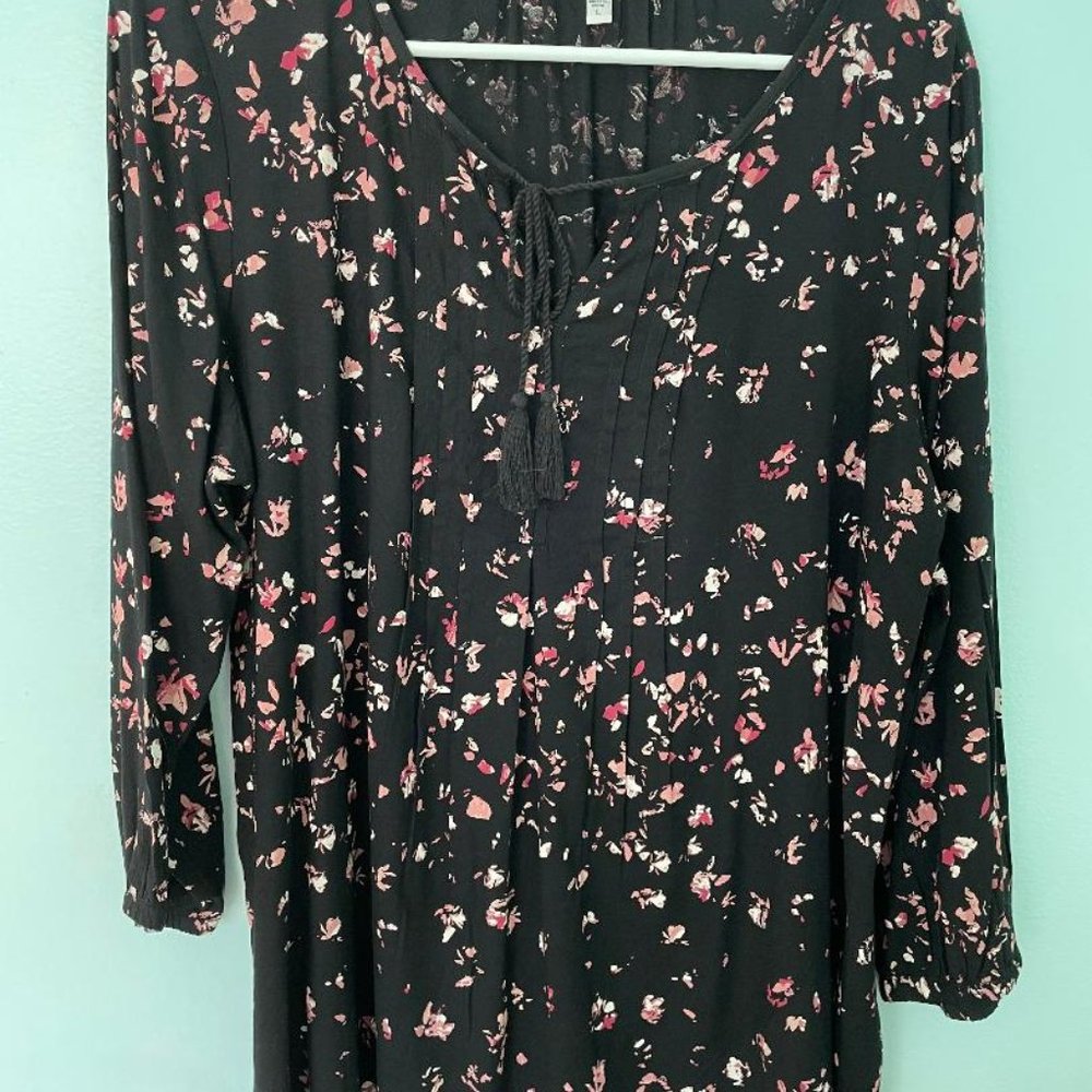 Sonoma Floral Long Sleeve Top Large